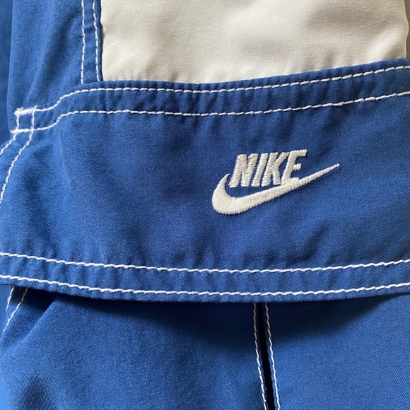 Nike Men's Swimming Swim Trunks Board Shorts Blue White Size Medium VGC - Picture 2 of 5